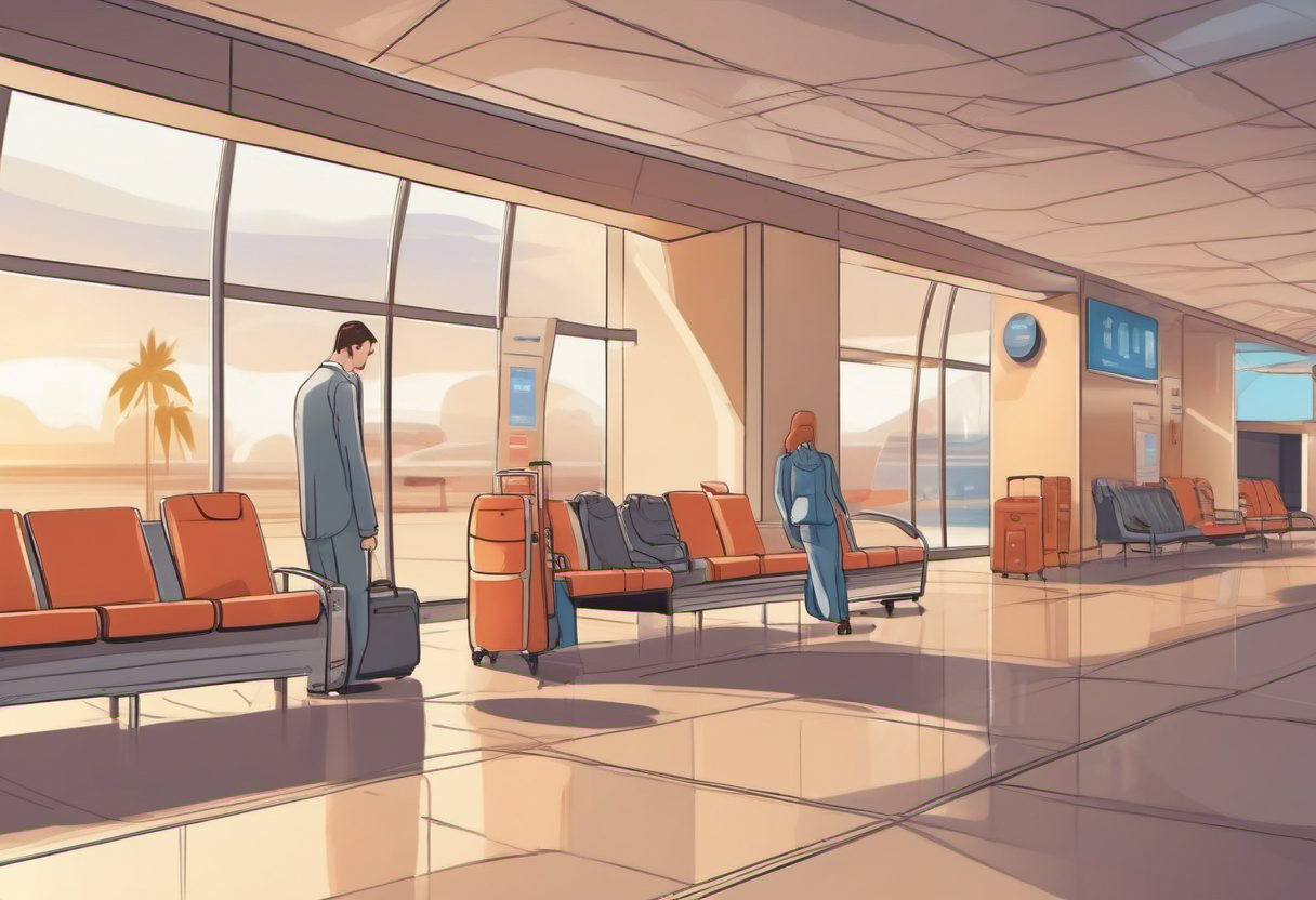 Premium travel card lounge benefit scene