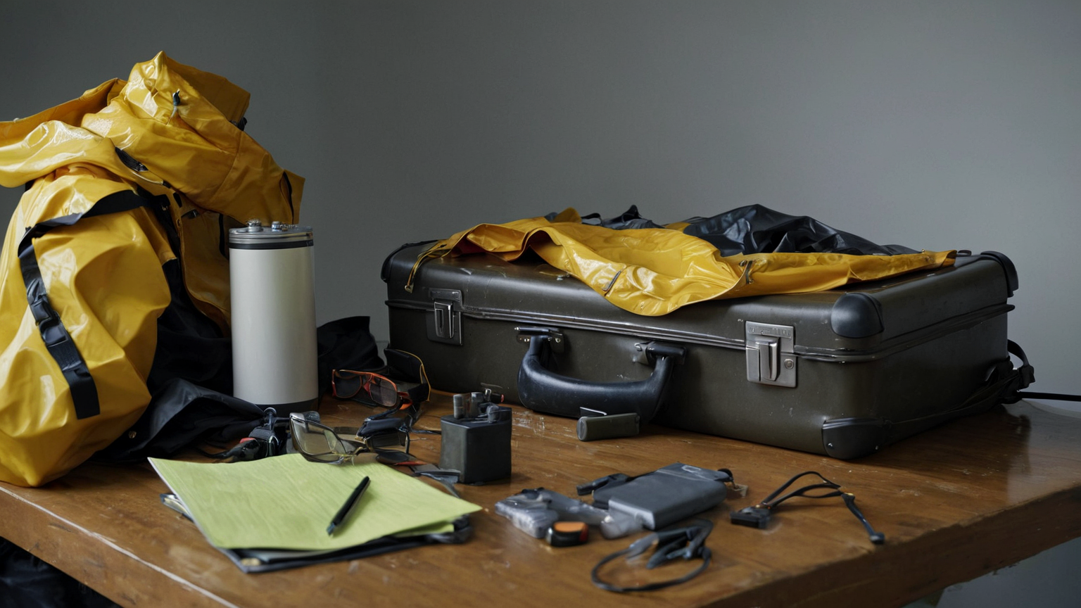 Storm-season packing desk