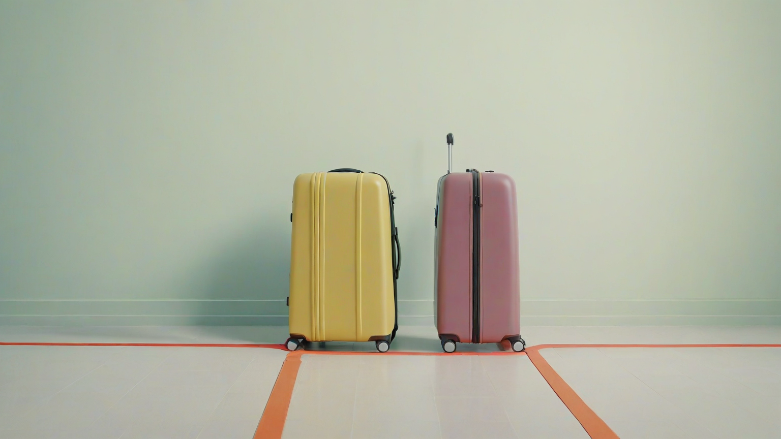 Through-tagged and reclaim baggage paths represented by plain luggage