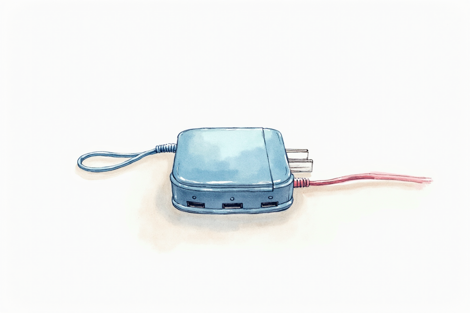 USB charging ports on travel adapter charging phone tablet laptop simultaneously