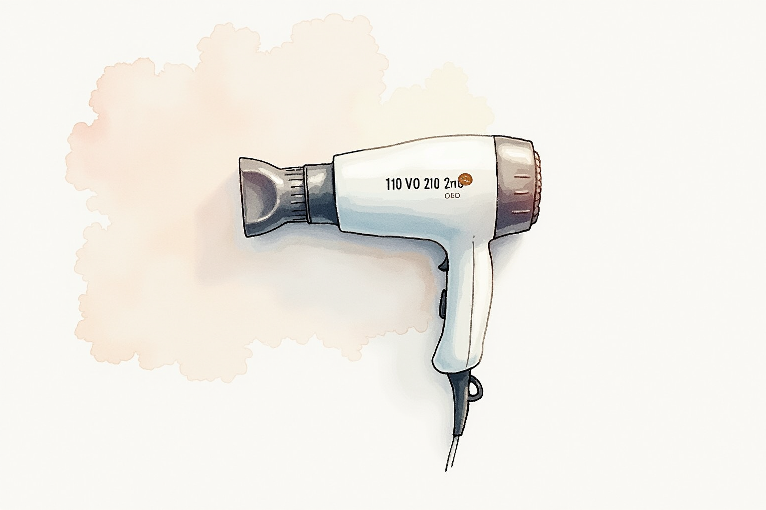 Voltage converter 110 220 volt label on hairdryer or electric razor