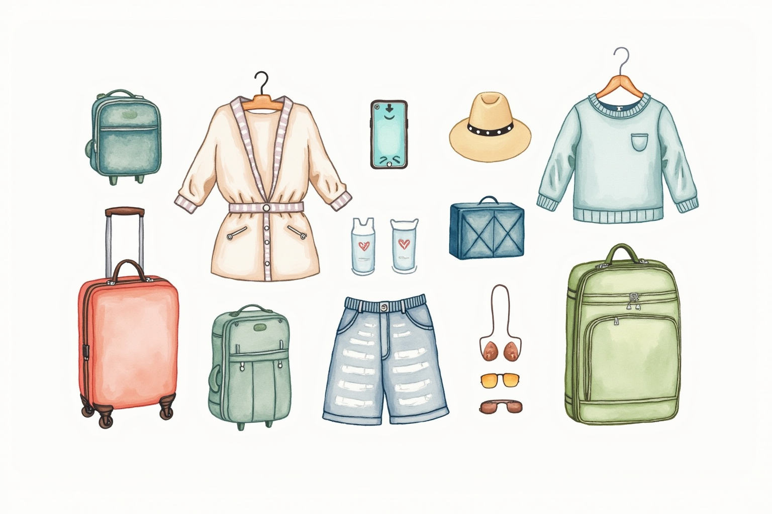 One bag travel philosophy with all essentials in single carry-on