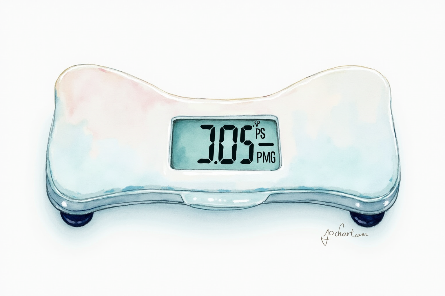 Digital luggage scale display showing weight in pounds and kilograms