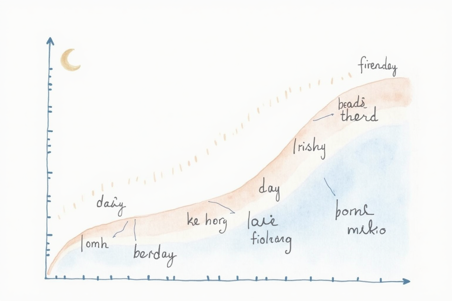 Sleep schedule adjustment chart showing gradual bedtime shift over days before departure