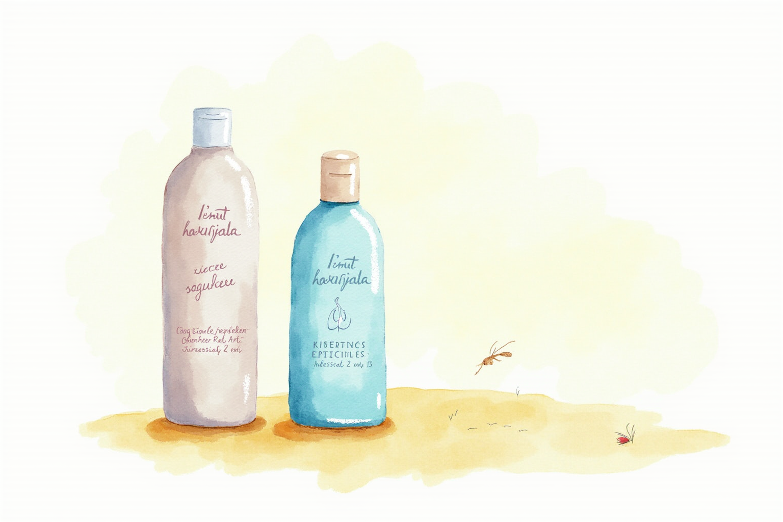 Insect repellent and sunscreen tropical travel essentials