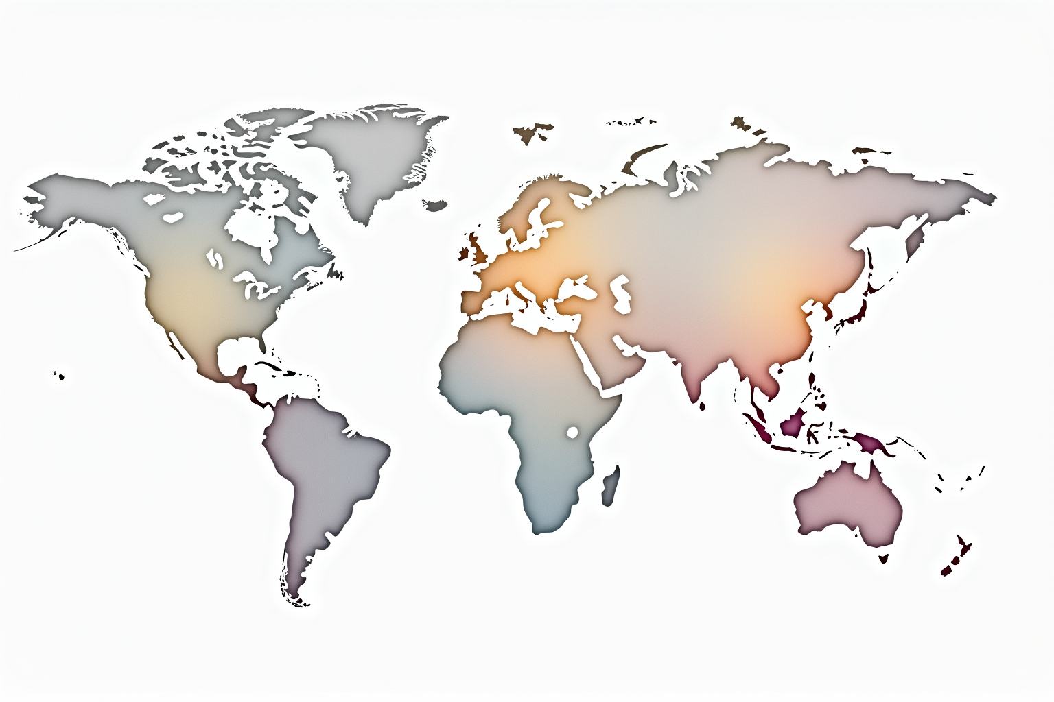 International health insurance card with coverage globe icons world map