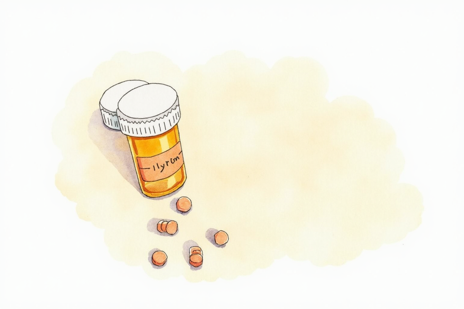 Malaria prevention medication tablets with prescription bottle