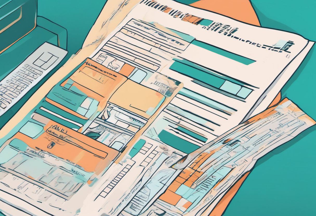 Editorial illustration for a five-part scorecard